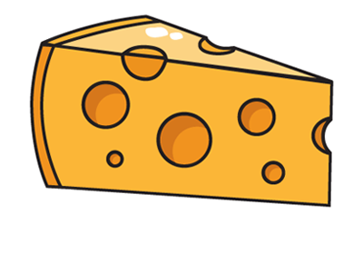 Illustration eines Stücks Schweizer Käse